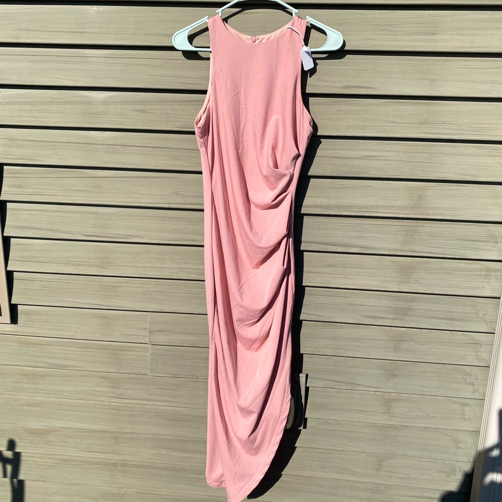 SHEIN Belle formal form fitting asymmetrical dress